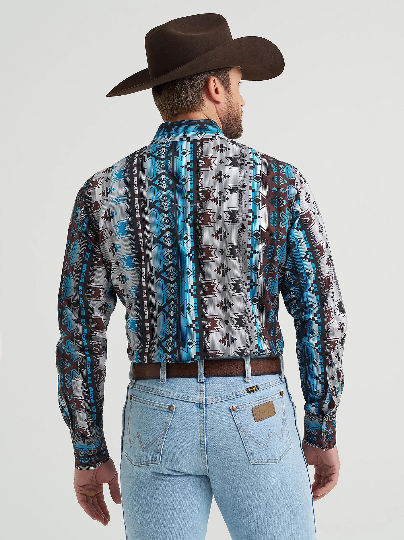 WRANGLER MENS CHECOTAH WESTERN SNAP SHIRT