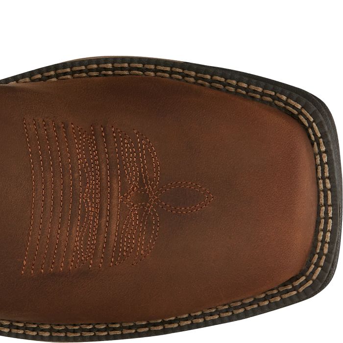 JUSTIN WOMENS RUSH CEDAR BROWN WATER BUFFALO WESTERN BOOT