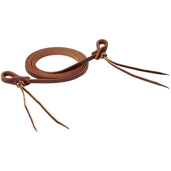 WEAVER LEATHER WORKING TACK ROPER REINS WITH PINEAPPLE KNOT - 1/2" x 8'