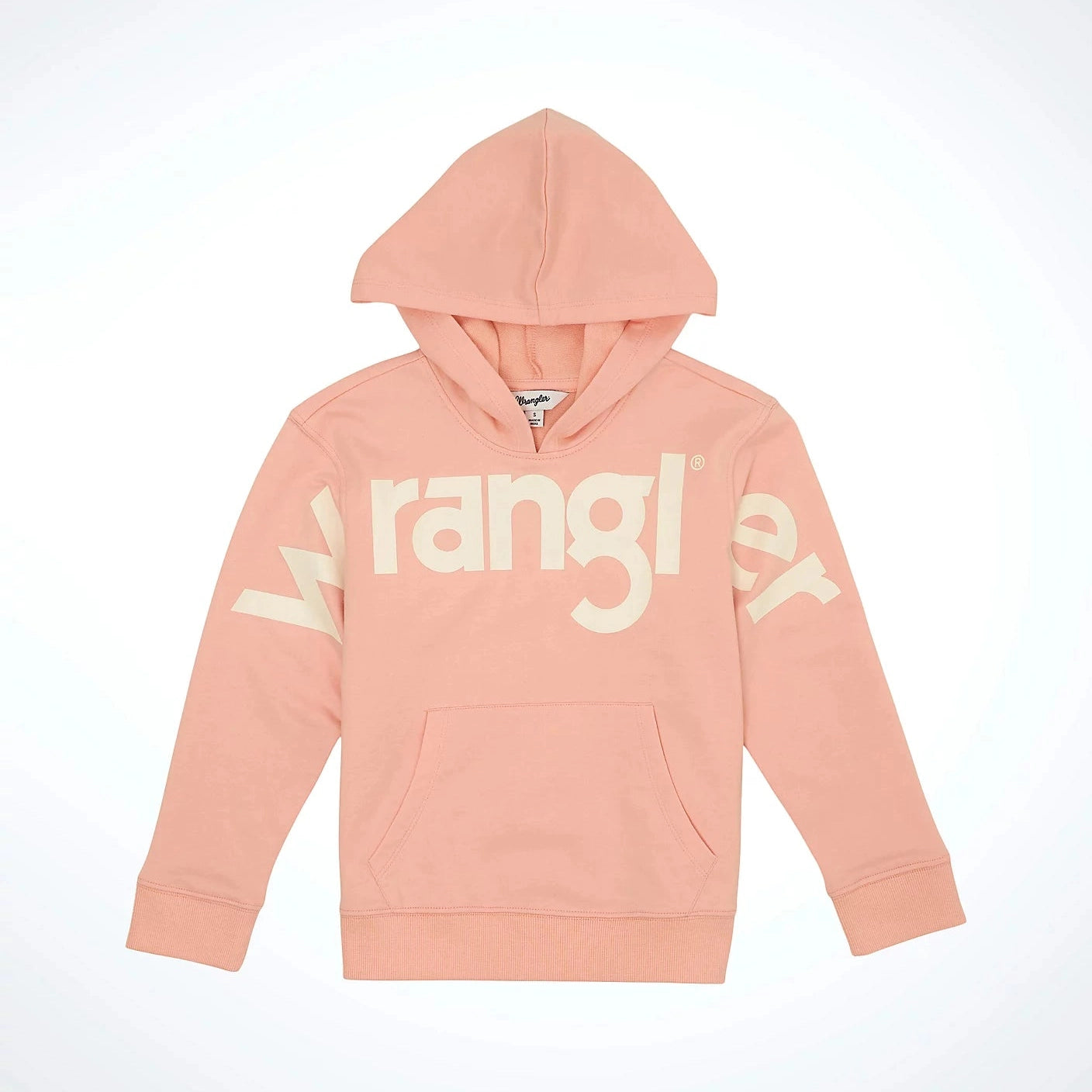 WRANGLER GIRLS WRANGLER BOLD LOGO HOODIE - PINK