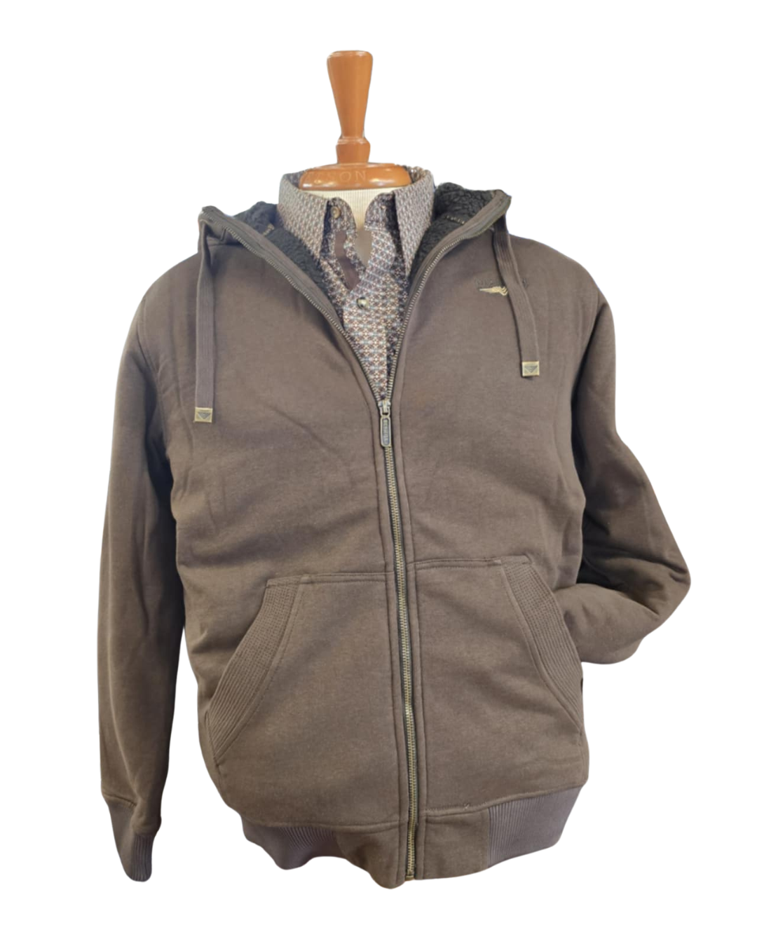BUSHMAN JACKET WITH FLEECE LINING - BROWN