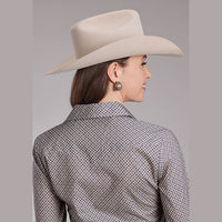 ROPER WOMENS AMARILLO ALL OVER PRINT PINWHEEL SHIRT