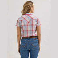 WRANGLER WOMENS ESSENTIAL SHORT SLEEVE WESTERN SNAP TOP