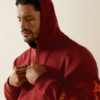 ARIAT MENS REBAR GRAPHIC HOODIE - RUSSET BROWN