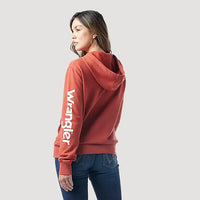 WRANGLER WOMENS RETRO HOODIE - RUST