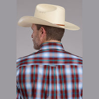 ROPER MENS SHORT SLEEVE CLASSIC PLAID - RED