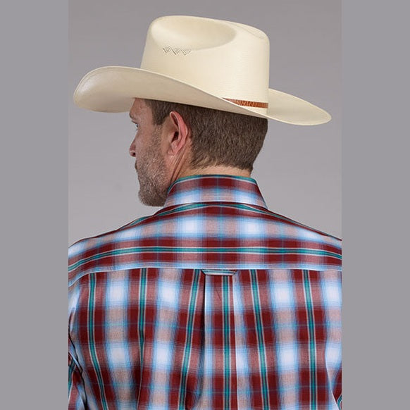 ROPER MENS SHORT SLEEVE CLASSIC PLAID - RED
