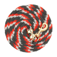 WEAVER LEATHER POLY LEAD ROPE 10' WITH SOLID BRASS SNAP - RIBBON