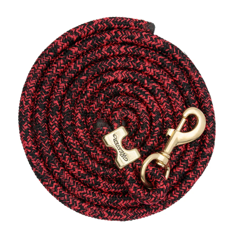 WEAVER LEATHER POLY LEAD ROPE 10' WITH SOLID BRASS SNAP - MOSAIC