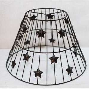 Lamp with Hollowed Shade Stars