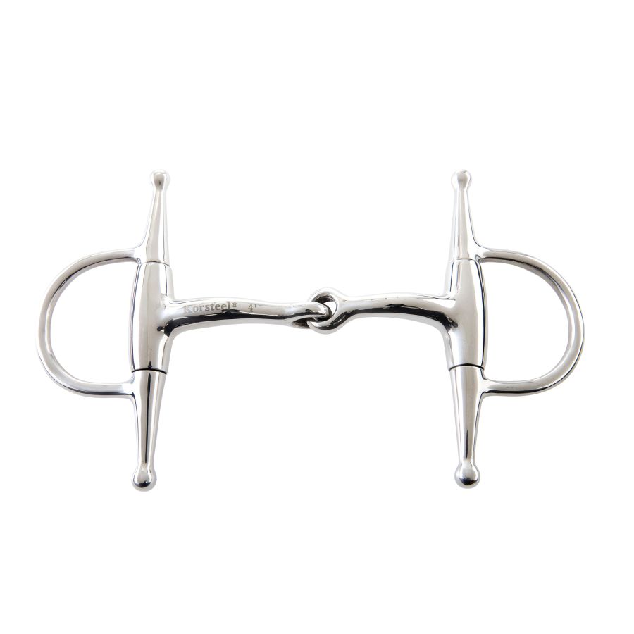 KORSTEEL SHORT SHANK FULL CHEEK SNAFFLE EGGBUTT SNAFFLE BIT 4"