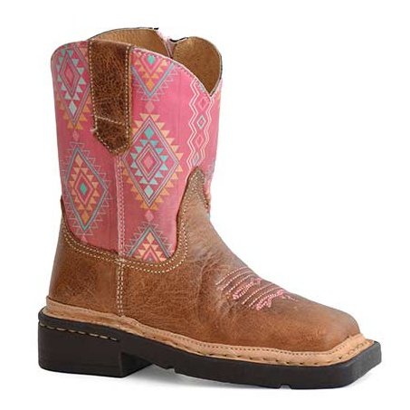 ROPER TODDLER PRINTED AZTEC SQUARE TOE WESTERN BOOT