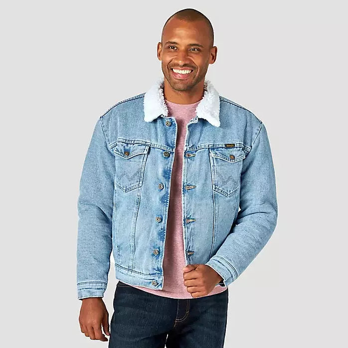 Jean jacket lined with sherpa discount