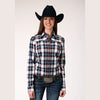 ROPER WOMENS WEST PLAID WESTERN SHIRT