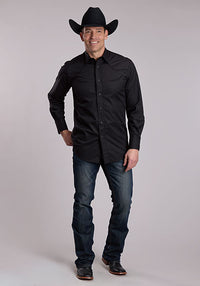 ROPER MENS SOLID BROADCLOTH - BLACK