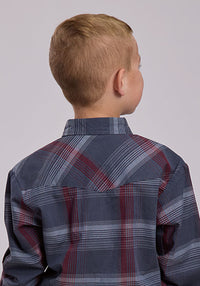 ROPER BOYS SNAP WOVEN PLAID SHIRT