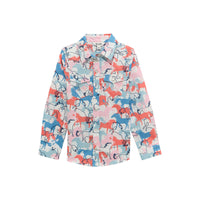 WRANGLER GIRLS WESTERN TOP - WHITE HORSES