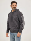 WRANGLER MENS LONG LIVE COWBOYS HOODIE - WORN GREY
