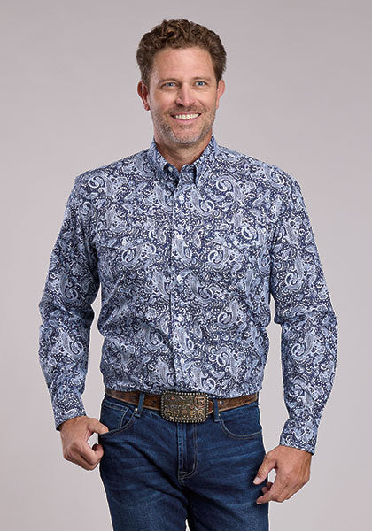 Roper Mens Allover Print Shirt - Windy Paisley