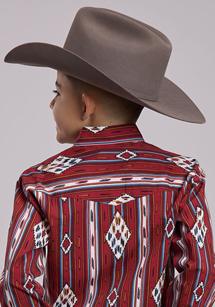 ROPER BOYS VINTAGE STRIPE VERTICAL DESIGN - RED