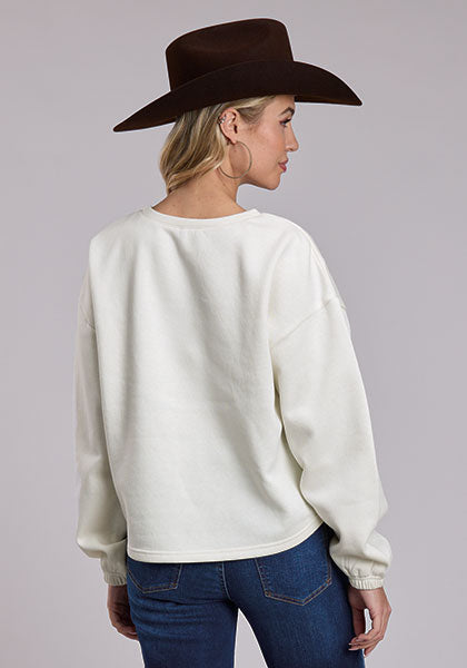 ROPER WOMENS COTTON FLEECE CREW NECK PULL OVER
