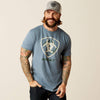 ARIAT MENS ROCKY PEAK TEE SHIRT - LIGHT DENIM