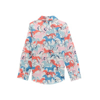 WRANGLER GIRLS WESTERN TOP - WHITE HORSES