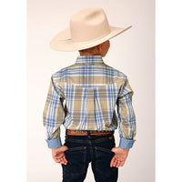 ROPER BOYS SANDY PLAID WESTERN SHIRT