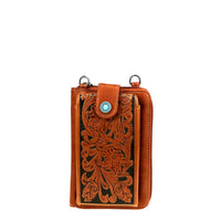 MONTANA WEST TOOLED PHONE CASE CROSSBODY BAG