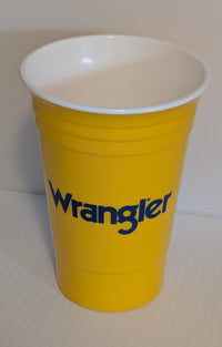 Wrangler heavy plastic Yellow Cups - Stadium Style, 16 Oz