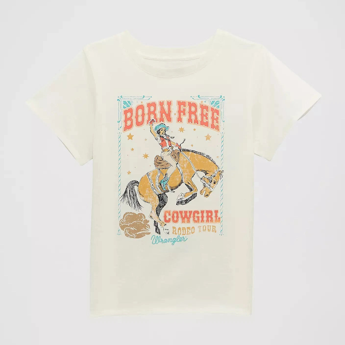 WRANGLER GIRLS WESTERN GRAPHIC TEE - BORN FREE