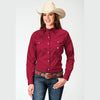 ROPER WOMENS RED SNAP WESTERN SHIRT