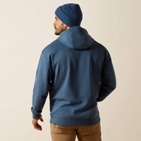 ARIAT MENS REBAR GRAPHIC HOODIE - ORION BLUE