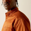 ARIAT MENS TEAM LOGO TWILL CLASSIC FIT SHIRT - ABODE/BRICK