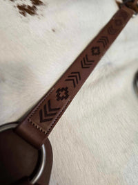 AZTEC TOOLED  HEADSTALL & BREAST COLLAR SET