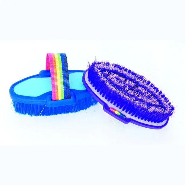 TUFFRIDER BODY BRUSH WITH RAINBOW HANDLE