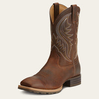 Ariat Mens Hybrid Rancher Western Boot - BROWN OILED ROWDY