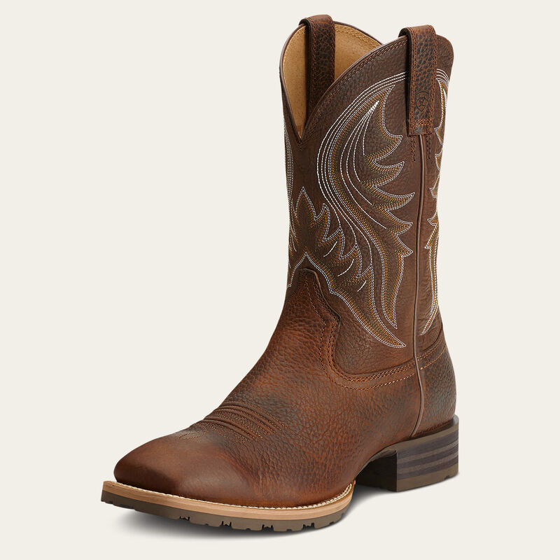 Ariat Mens Hybrid Rancher Western Boot - BROWN OILED ROWDY