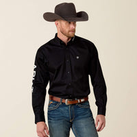 Ariat Mens Team Logo Twill Classic Fit Shirt - Black