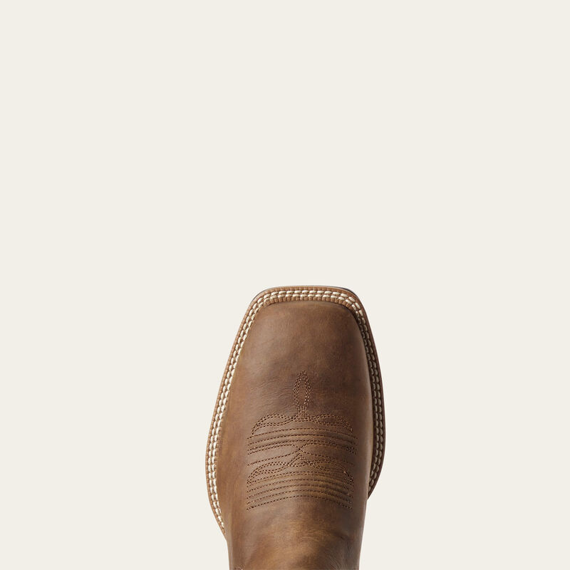 Ariat Mens Booker Chelsea Wide Square Toe Western Boot - Distressed Tan