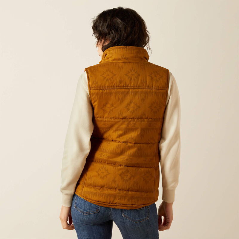 ARIAT WOMENS GRIZZLY QUILTED VEST - BRUMBLY PRINT