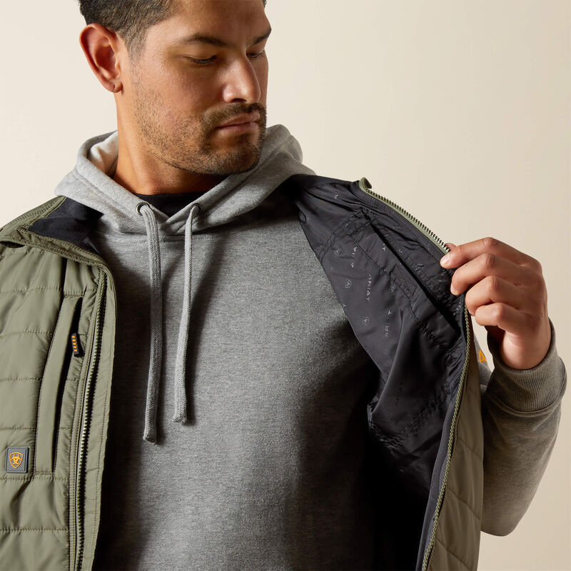 ARIAT MENS REBAR CORDURA RIPSTOP LIGHTWEIGHTED INSULATED VEST - BEETLE