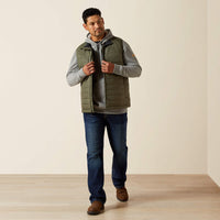 ARIAT MENS REBAR CORDURA RIPSTOP LIGHTWEIGHTED INSULATED VEST - BEETLE