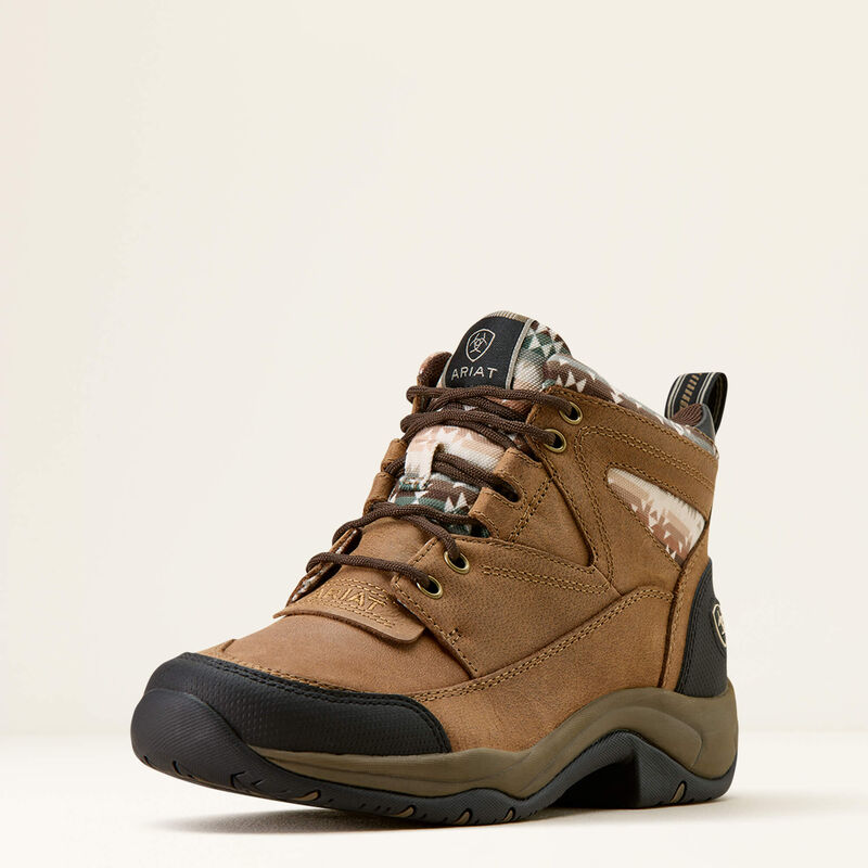 Ariat Womens Terrain Boot - DARK TAN|NATURAL SOUTHWEST PRINT