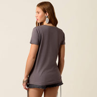 Ariat Womens Desert Steer T-Shirt - Charcoal
