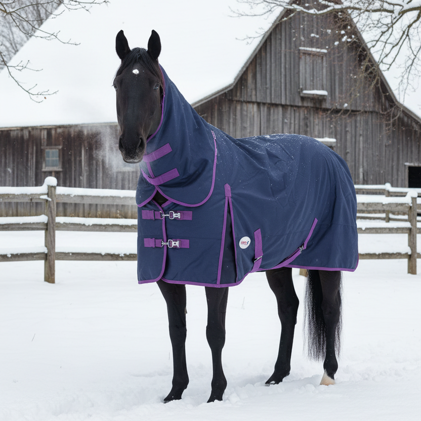 Nordic Star Turnout - 1200D - 100G - Detach-A-Neck - Navy/Plum