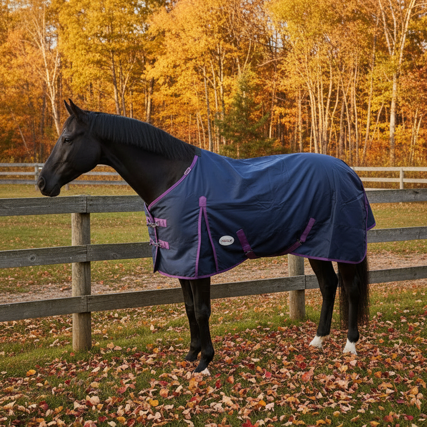 Nordic Star Turnout - 1200D - 100G - Detach-A-Neck - Navy/Plum