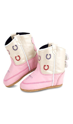 Old West Infant Poppets - Pink Horseshoes