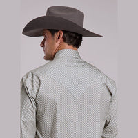 Stetson Men Snap Shirt - Runnin gDiamonds Print