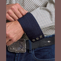 Stetson Men Snap Shirt - Runnin gDiamonds Print